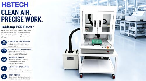 آخرین وبلاگ های شرکت در مورد روتر PCB رومیزی جدید با استخراج دود یکپارچه - دقت، ایمنی و کارایی برای گردش کار SMT