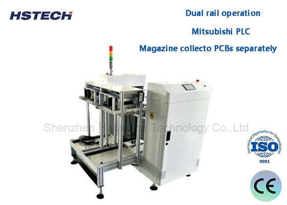 قیمت خوب تجهیزات دستکاری PCB دو راه آهن NG / OK PCB Unloader ارتفاع استاندارد آنلاین
