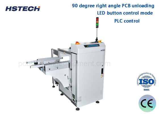 قیمت خوب 390mm عرض 3 مجلات 20M / Min 90 درجه دکمه LED خودکار PCB Unloader آنلاین