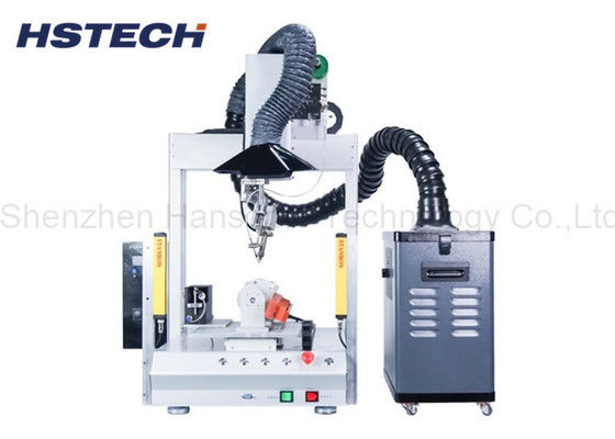 قیمت خوب 4 محور روبات خودکار سولدر کردن دسکتاپ با نصب پاک کننده دود آنلاین