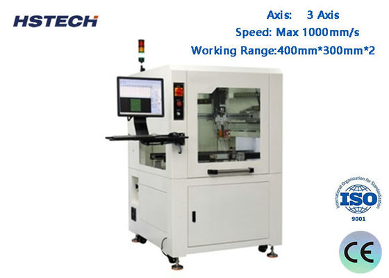 قیمت خوب 3 محور ماشین توزیع چسب بصری با بدن فولاد ضد زنگ 1000mm/s سرعت و 0.02mm تکرار دقت آنلاین