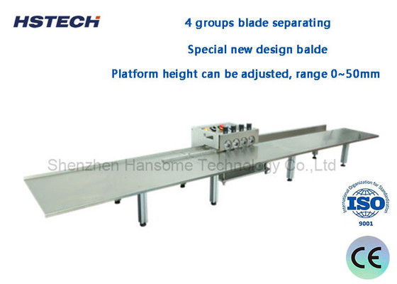قیمت خوب 4 گروه تیغه جدا کننده LED Hard Strip PCB Depaneling تجهیزات با استفاده از 1.2 متر پلت فرم 4 گروه تیغه HS-F306 آنلاین