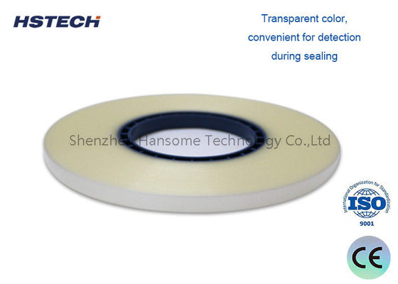قیمت خوب نوار پوشش قطعات SMD: مواد PET شفاف مهر گرم، فشار مهر 0.2Mpa، عرض 9.3mm آنلاین