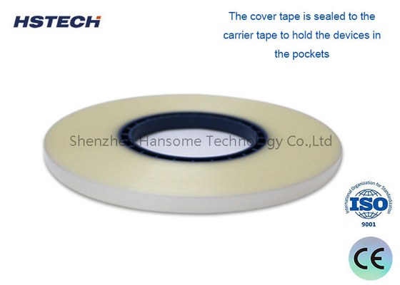 قیمت خوب مواد PET شفاف مهر و موم گرم، فشار مهر و موم 0.2Mpa، عرض 9.3mm SMD Component Counter Cover tape آنلاین