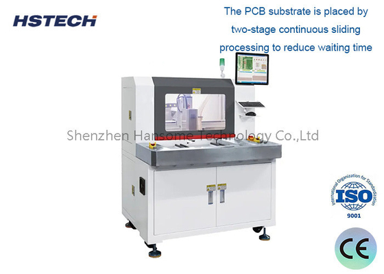 قیمت خوب دستگاه روتر PCB تغذیه کشو با جمع آوری گرد و غبار و سیستم برش یکپارچه آنلاین