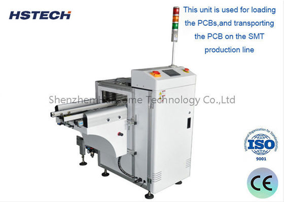 قیمت خوب دقت 90 درجه PCB Loader با سرعت ناقل قابل تنظیم برای تولید SMT آنلاین