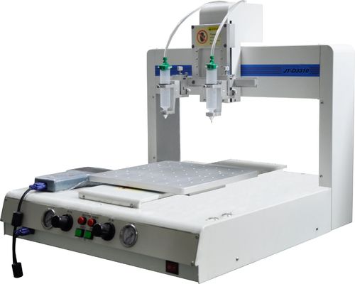 قیمت خوب دستگاه توزیع چسب اپوکسی با صفحه نمایش LCD 350 وات با دقت تکرار ±0.02 میلی متر و کنترل 4 محوره آنلاین