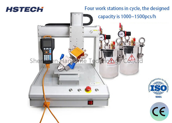 قیمت خوب 90 درجه LED لامپ چسب توزیع کننده با موتور دقیق گام به گام برای خط مونتاژ PCB آنلاین