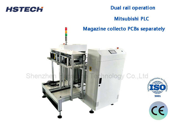 قیمت خوب کنترل برنامه PLC میتسوبیشی آسان و هوشمند دکمه کنترل دستی 0.05kW 20L / Min PCB Destacker HS-DS400 آنلاین