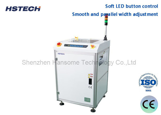 قیمت خوب نرم کنترل دکمه LED تنظیم عرض صاف و موازی SMEMA سازگار PCB چرخش حامل HS-SZ350 آنلاین