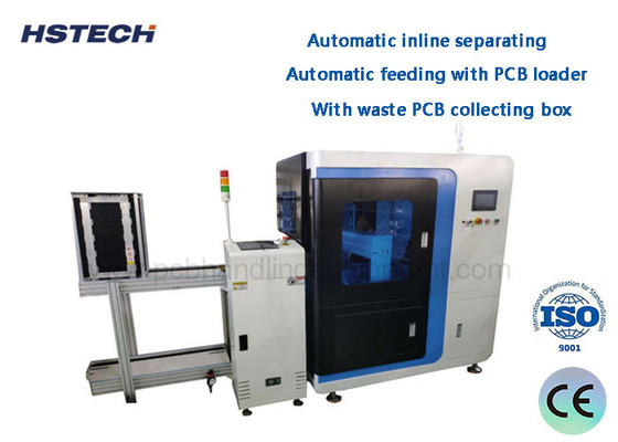 قیمت خوب ماشین جدا کننده اتوماتیک 1.1KW دایره ای Blade Inline Vcut PCB Depaneling Machine با جعبه جمع آوری ضایعات PCB HS-F55 آنلاین