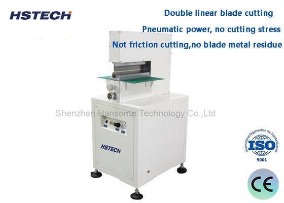 قیمت خوب تجهیزات پاکسازی صفحه PCB با قدرت پنوماتیک V Cut PCB Depanelizer با برش دو لبه خطی آنلاین