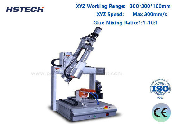 قیمت خوب ماشین توزیع چسب 4 محور AB با محدوده کاری 300*300*100mm ±0.02mm دقت تکرار و نسبت مخلوط چسب 1:1-10:1 آنلاین