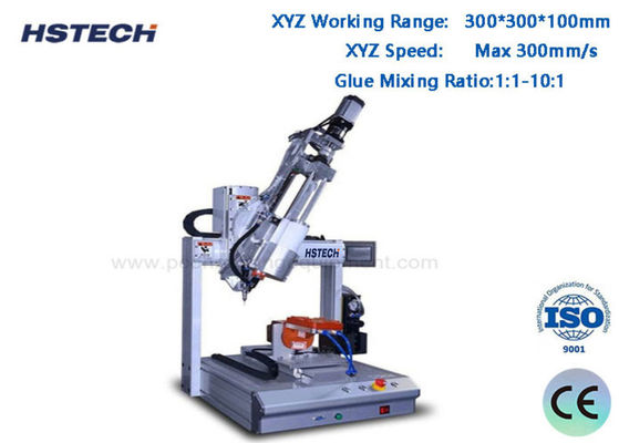قیمت خوب ماشین توزیع چسب با دقت بالا 4 محور AB ± 0.02mm دقت 300300100mm نسبت مخلوط 1:1-10:1 آنلاین