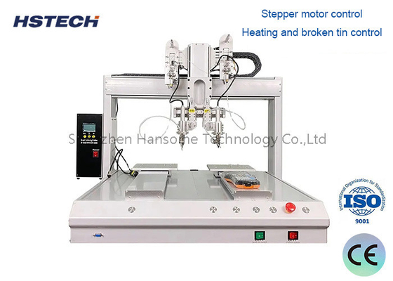 قیمت خوب دو پلاتفورم 360 درجه Solder Tip Tabletop Soldering Machine با موتور Stepper، کمربند زمان بندی آنلاین