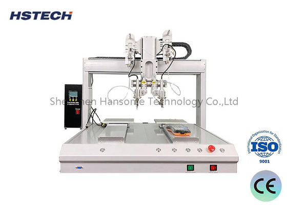 قیمت خوب ربات جوش دو جدول دقیق با موتور مرحله ای و کمربند زمان برای مونتاژ PCB آنلاین