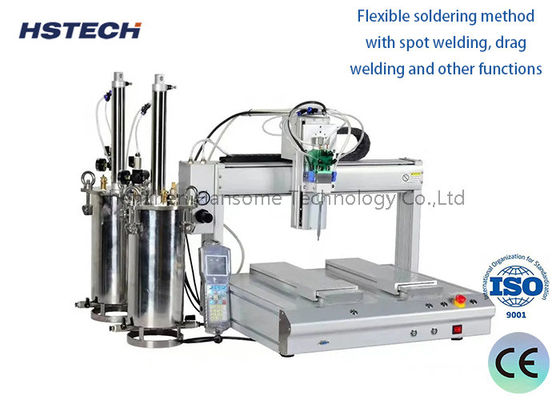 قیمت خوب دستگاه توزیع چسب دو تانک دستگاه توزیع چسب خودکار PCB صنعتی آنلاین
